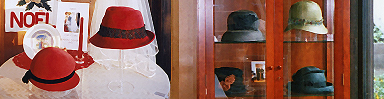 制作途中の帽子